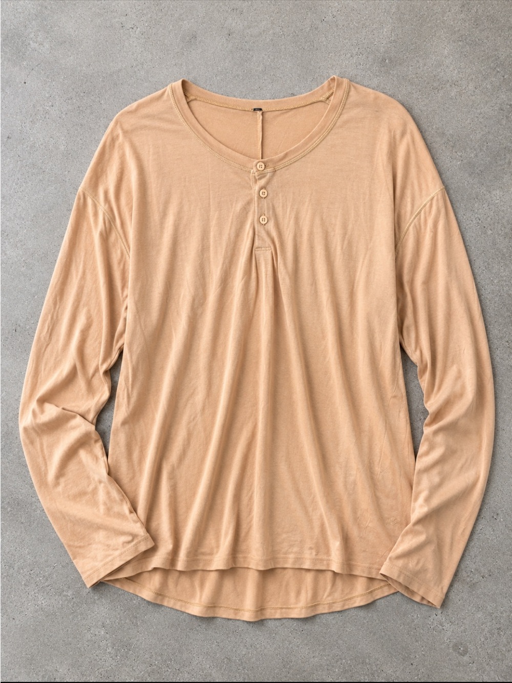 Lululemon 5 Year Basic Henley Long Sleeve Shirt Men’s XL Yellow Lightweight